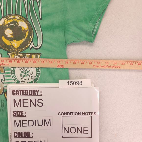 Mitchell & Ness Boston Celtics Crew Neck Basketball Shirt Mens Size M Green - Picture 7 of 9